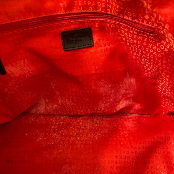 Kate Spade Patent Logo Embossed Tote Bag in Black - Picture 8 of 13